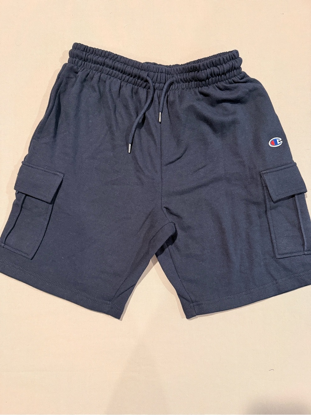 Champion Navy Cargo Sweatshorts with Side Pockets New no tags
